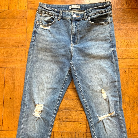 Primark Denim Co, distressed blue denim jeans size 8 - Picture 11 of 12